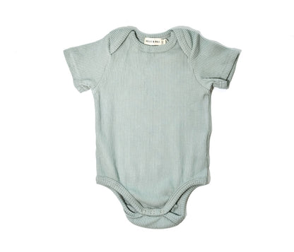 Ribbed Romper - Wintergreen